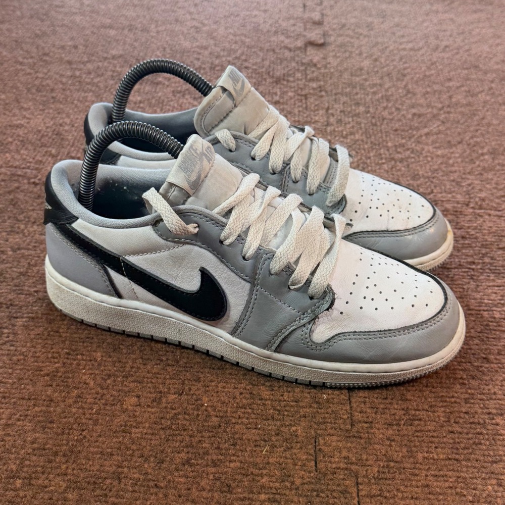 A- shoes Nike Air Jordan 1 Low OG Shadow 2.0 Grey Black White CZ0858-110 Kids 6Y